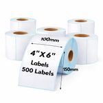 4"x6" Direct Thermal Labels 100x150mm 500 per Roll for Zebra Toshiba Citizen UK