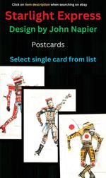 Starlight Express postcard design by John Napier – Select star from list – C box