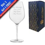 Personalised Engraved 650ml Inalto Tre Sensi Extra Large Wine Glass, Gift Boxed