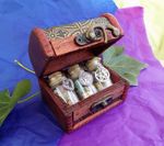 Witch Bottle Kit in Wooden Chest Love, Luck & Wealth Magical Herb Spell Talisman