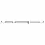 Caravan Awning Veranda Pole - 2.65 metre maximum length - Sturdy Steel