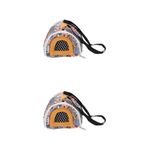 Compact Portable Hamster Carrier Canvas Plush Small Pet Ventilated Travel Bag