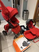 Stokke Xplory Travel System pram, newborn carry cot, car seat Inc insert /isofix