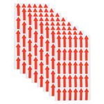 6sheet/180pcs Small Arrow Sticker, PET Self Adhesive (Red, 1.2x0.5-inch)