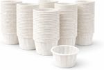 0.75oz Disposable Paper Souffle Portion Cups - Medicine, Tasting, Sauce Samples