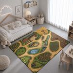 Farm Road Tractors Child Playmat Nursery Bedroom Playroom Floor Activity Rug Toy