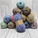 Woolcraft Shetland Heather Aran Soft Knitting Yarn / 25% Wool 100g