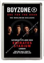 Boyzone - One for the Road Tour 2026  - Fridge Magnet Jumbo 90mm x 60mm Size