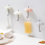 2PC Hanging Hook Creative Umbrella Sticky Hook Nail-Free Cute Small Sticky Hook