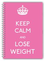 DIET DIARY A5 SLIMMING FOOD TRACKER/DIET & WEIGHT LOSS PLANNER KEEP CALM PINK