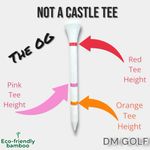 Not A Castle Tee 50x 70mm Bamboo Golf Tees With Castle Tee Height Markers.