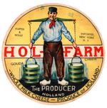 Netherlands - Vintage Cheese Label - The Producer, Gouda - Hol-Farm