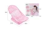 Baby Bath Support Seat Infant Foldable Chair 3-Position Deluxe Bathing UK Pink