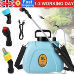8L Upgrade Sprayer Electric Garden Sprayer With 3 Mist Nozzles USB Rechargeable-