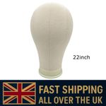 22"Canvas Block Head For Wig Making Mannequin Display UK