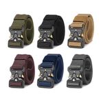Quick Release Work Belt Tactical Black Men Army Webbing Nylon Waistbelt Luxury.