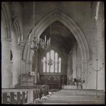 Glass Magic Lantern Slide HENBURY CHURCH INTERIOR C1900 PHOTO SOMERSET