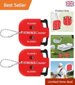 Dual Player Golf Stroke Counter Set - Durable Portable Clickers for Beginners