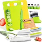 13PCS Toddler Kitchen Knife Set with Cutting Board for Kids Safe Real Cooking