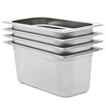 Gastronorm Containers 4 pcs GN 1 3 150 mm Stainless Steel