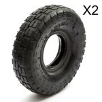 2 x Petrolscooter Knobbly Tyre Size 4.10 / 3.50-4 / 410x4 / 350x4 Tube Tires