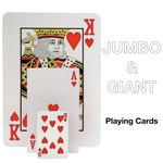 GIANT A5 and JUMBO A4 Plastic Coated Extra Large Playing Cards 52 Card Deck