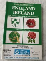 England v Ireland, 5 Nations, Twickenham, 1988