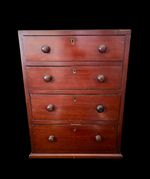 Late 1800s Mahogany Apprentice Chest of Drawers Antique Victorian