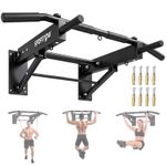 SPORTNOW Pull Up Bar Wall Mounted, Folding Chin Up Bar, Max Load 120 kg