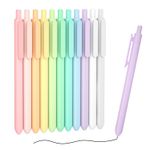 Shuttle Art Retractable Pastel Gel Ink 1 count (Pack of 11), 11 Black 