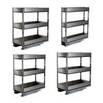 150-250mm Pull Out Steel Basket Kitchen Cabinet Larder Organizer Cupboard Drawer