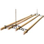 Pair of 4 Lath Traditional Four Victorian Clothes Airer Rack Ends Cast Iron