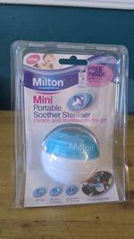 Milton Blue On The Go Soother Dummy Steriliser New 