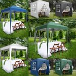 2MX2M Pop-up Gazebo Waterproof Garden Awning Camping Large Tent Glamping UV 50+