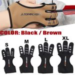 Archery 3 Finger Gloves Finger Guard Protector Shooting Gloves Non-Slip Hunting
