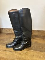 Ariat Long Leather Riding Boots Black Size 4.5 Excellent Condition Slim Leg