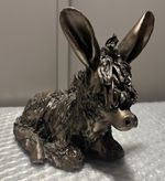 Frith Sculpture Donkey Sitting by Veronica Ballan Cold Cast Bronze 17cm