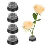 4pcs Flower Frog, Round Stainless Floral Frogs for Arrangements (Silver, 1.4")