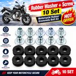 10pcs Rubber Grommets Bolt for Honda for Yamaha Suzuki Fairings