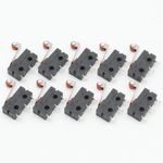 10Pcs Micro Roller Lever Arm Open Close Limit Switch KW12-3 PCB Microswitch
