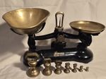 Vintage Cast Iron Libra Librasco Balance Scales - Made in England With Weights