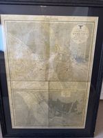WWII U-Boat Kreigsmarine Actual Map