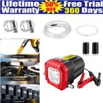 PORTABLE ELECTRIC FUEL DIESEL TRANSFER PUMP WORKS FROM 12V 12 VOLT BATTERY