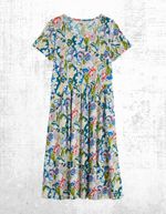 Womens Seasalt Short Sleeve Cotton Enor Jersey Dress Chalk Floral Studio