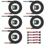 5PCS Waterproof DS18B20 Temperature Sensor Module Kit 100CM Cable