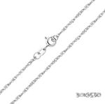 Sterling Silver Singapore Chain Necklace 16 18 20 22 24 inch - Solid 925 Silver