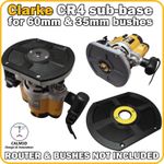 Clarke CR4 Plunge router sub-base for 60mm & 35mm guide bushes - INC P&P