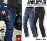 Mens Motorcycle Jeans made with Kevlar Motorbike Denim Jeans with Free CE Armour