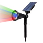 Solar Spot Lights LED 7 Colour Changing Projection Garden Light Outdoor ColorfuL