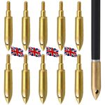 Archery Whistle Copper Signal Arrowheads 125gr Screws Tips Target Shooting UK